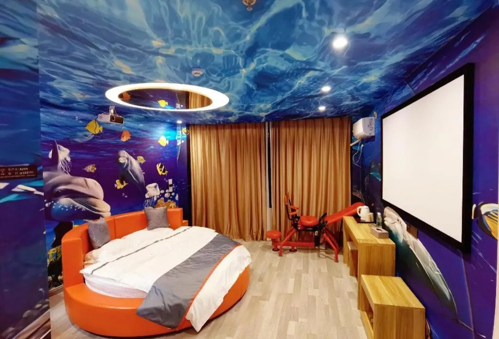 Bed in Jun Light Hotel Jiangxi Jiujiang Yongxiu County Dongyong Mall