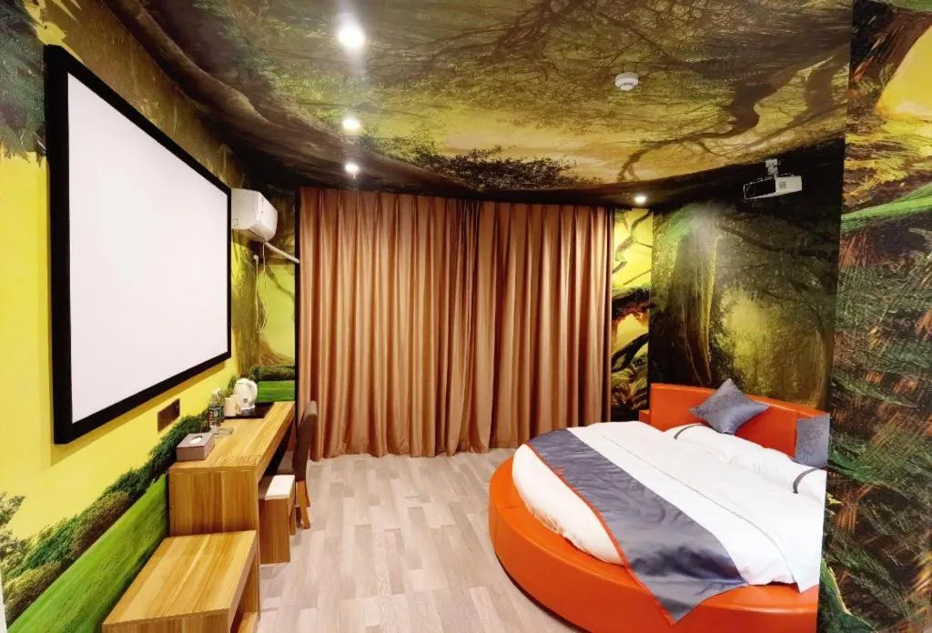 Bed in Jun Light Hotel Jiangxi Jiujiang Yongxiu County Dongyong Mall