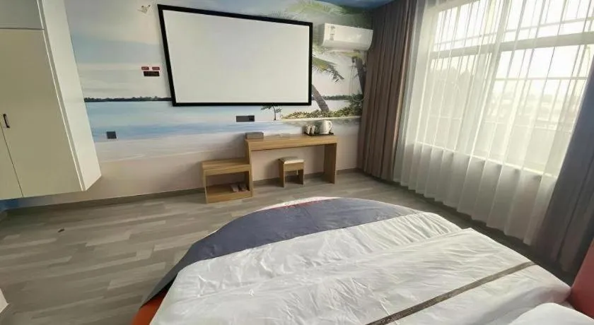 Bed in Jun Light Hotel Jiangxi Jiujiang Yongxiu County Dongyong Mall