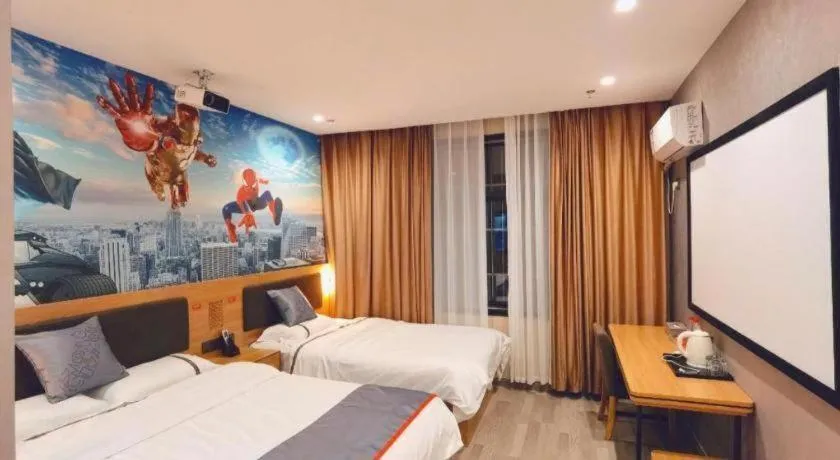 Bed in Jun Light Hotel Jiangxi Jiujiang Yongxiu County Dongyong Mall