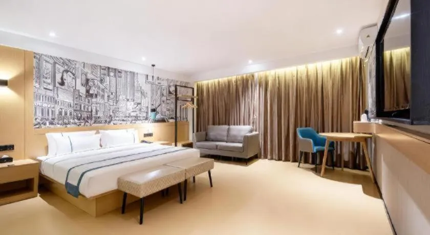 Bed in City Comfort Inn Nanning Kuaihuan Building Materials Market Yongwu Road Metro Station