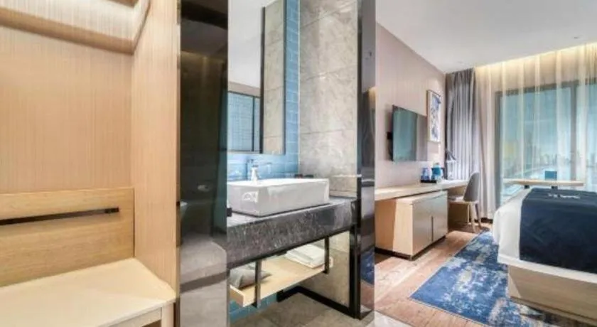 Bed in Echarm Hotel Chengdu Global Center Century City New Exhibition