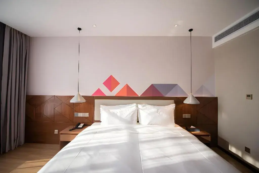 Bed in Borrman Hotel Baise High-speed Railway Station Hengning Plaza Bed in Borrman Hotel Baise High-speed Railway Station Hengning Plaza