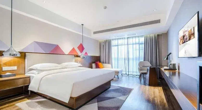 Bed in Borrman Hotel Baise High-speed Railway Station Hengning Plaza Bed in Borrman Hotel Baise High-speed Railway Station Hengning Plaza