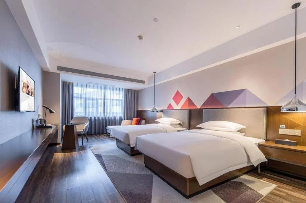 Bed in Borrman Hotel Baise High-speed Railway Station Hengning Plaza