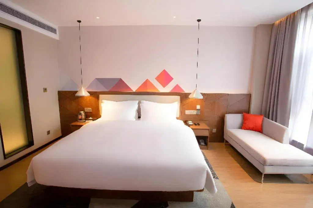 Bed in Borrman Hotel Baise High-speed Railway Station Hengning Plaza Bed in Borrman Hotel Baise High-speed Railway Station Hengning Plaza