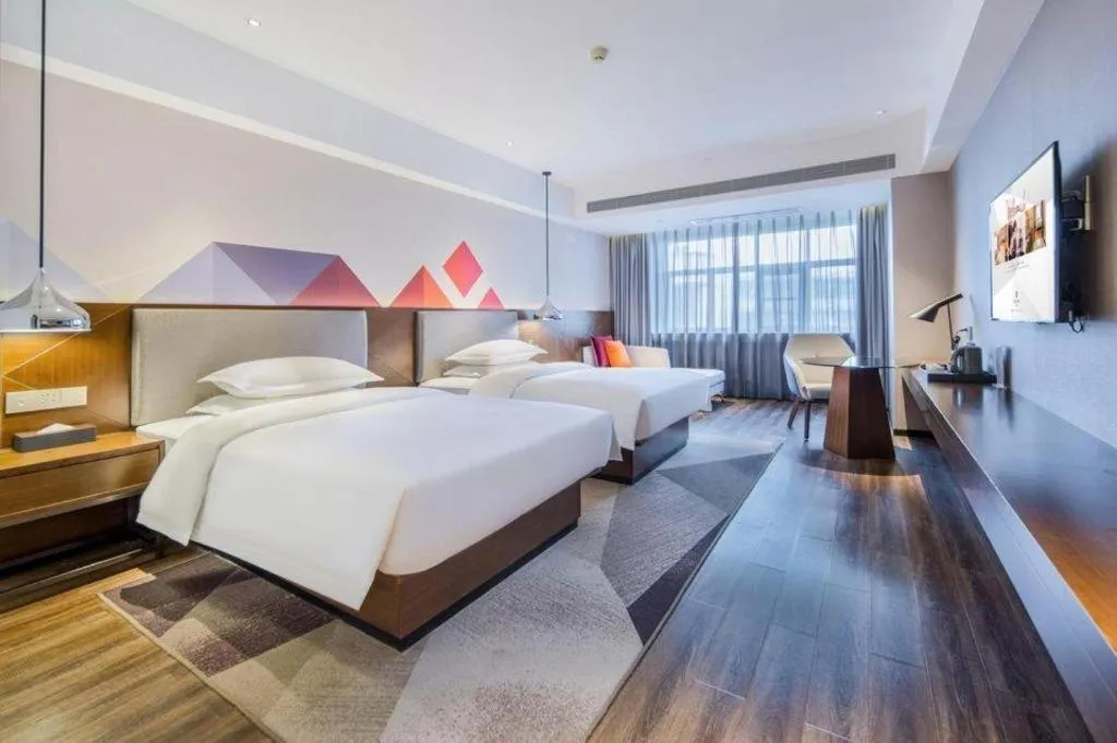 Bed in Borrman Hotel Baise High-speed Railway Station Hengning Plaza