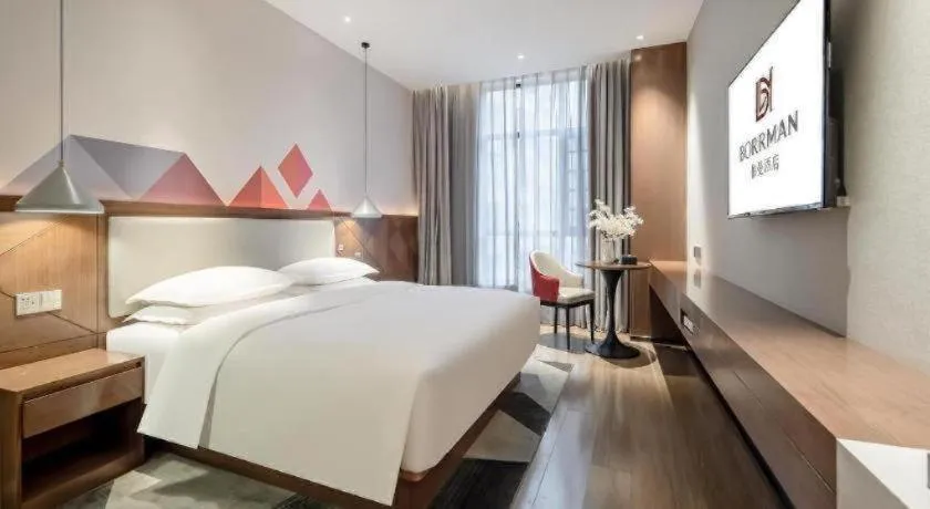 Bed in Borrman Hotel Baise High-speed Railway Station Hengning Plaza