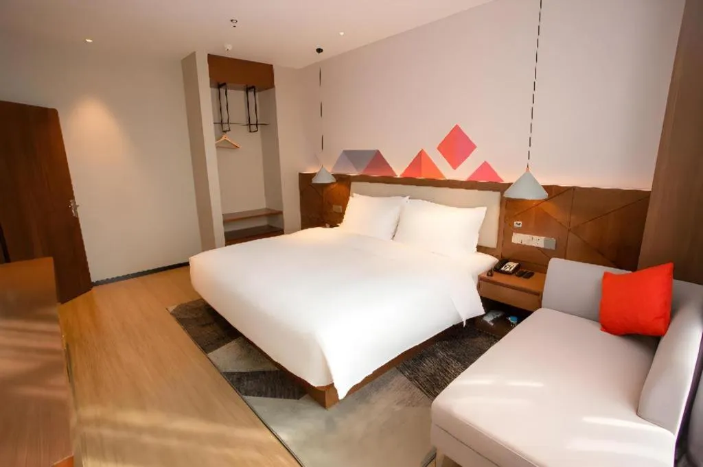Bed in Borrman Hotel Baise High-speed Railway Station Hengning Plaza