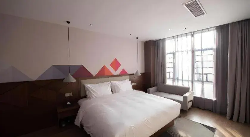 Bed in Borrman Hotel Baise High-speed Railway Station Hengning Plaza Bed in Borrman Hotel Baise High-speed Railway Station Hengning Plaza