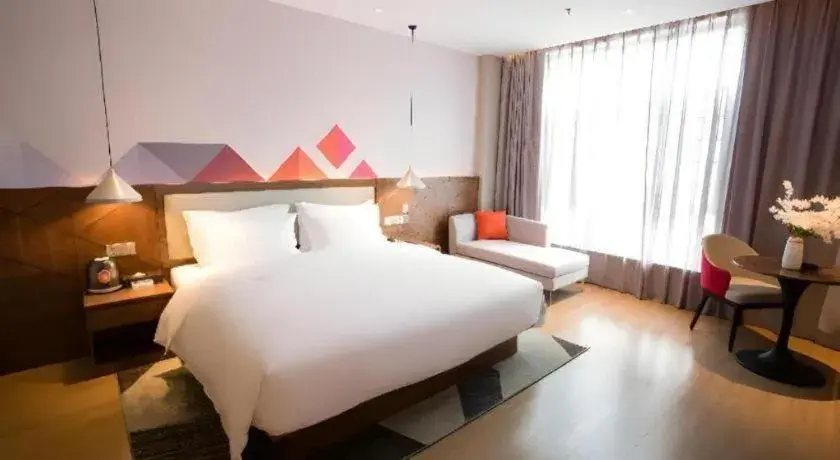 Bed in Borrman Hotel Baise High-speed Railway Station Hengning Plaza Bed in Borrman Hotel Baise High-speed Railway Station Hengning Plaza