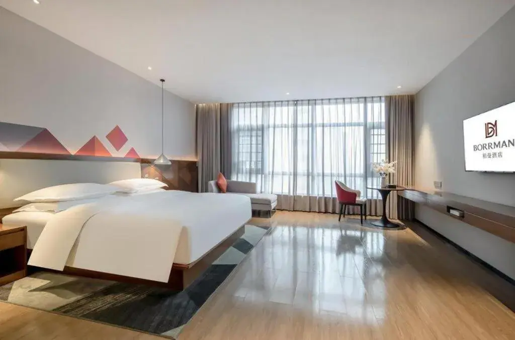 Bed in Borrman Hotel Baise High-speed Railway Station Hengning Plaza Bed in Borrman Hotel Baise High-speed Railway Station Hengning Plaza