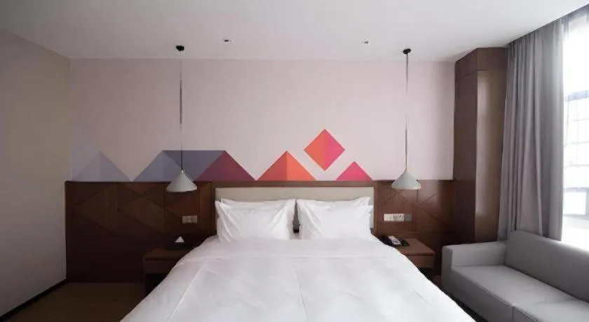 Bed in Borrman Hotel Baise High-speed Railway Station Hengning Plaza