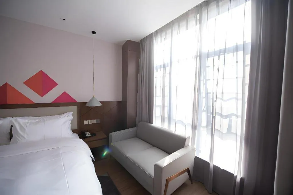 Bed in Borrman Hotel Baise High-speed Railway Station Hengning Plaza