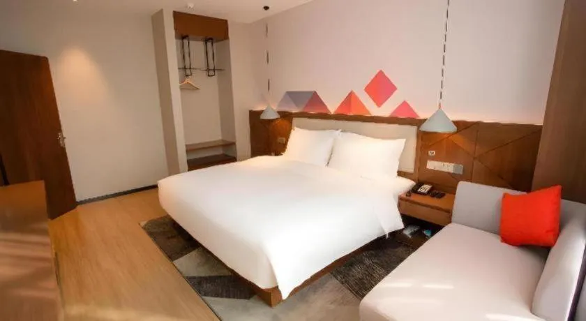 Bed in Borrman Hotel Baise High-speed Railway Station Hengning Plaza