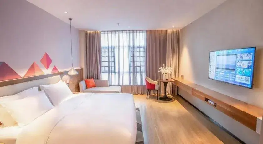 Bed in Borrman Hotel Baise High-speed Railway Station Hengning Plaza Bed in Borrman Hotel Baise High-speed Railway Station Hengning Plaza