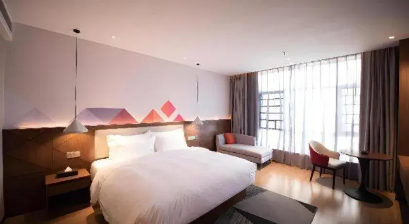 Bed in Borrman Hotel Baise High-speed Railway Station Hengning Plaza Bed in Borrman Hotel Baise High-speed Railway Station Hengning Plaza