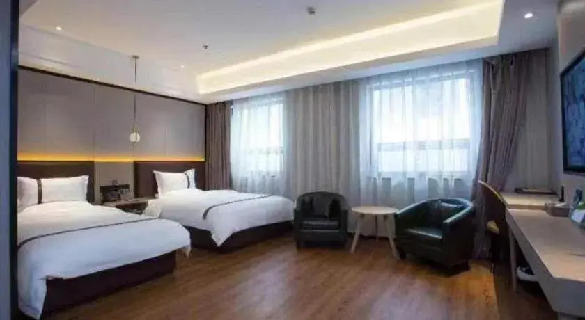 Bed in Gya Hotel Beijing Shunyi Yanjing Bridge Bed in Gya Hotel Beijing Shunyi Yanjing Bridge