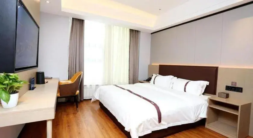 Bed in Gya Hotel Beijing Shunyi Yanjing Bridge Bed in Gya Hotel Beijing Shunyi Yanjing Bridge