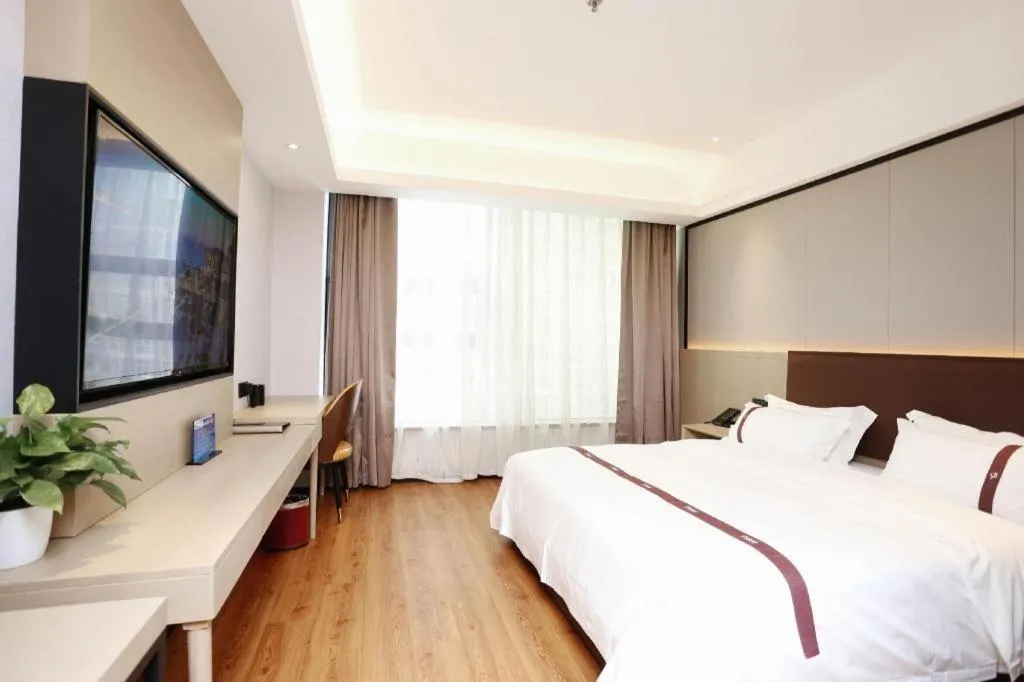 Bed in Gya Hotel Beijing Shunyi Yanjing Bridge