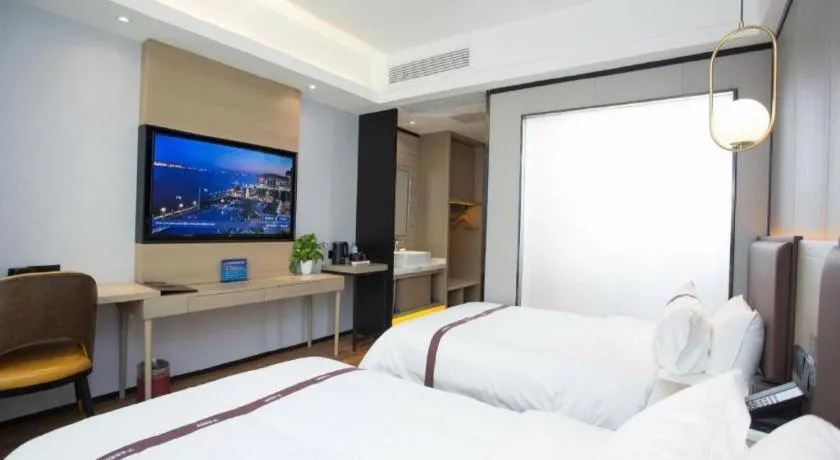 Bed in Gya Hotel Beijing Shunyi Yanjing Bridge