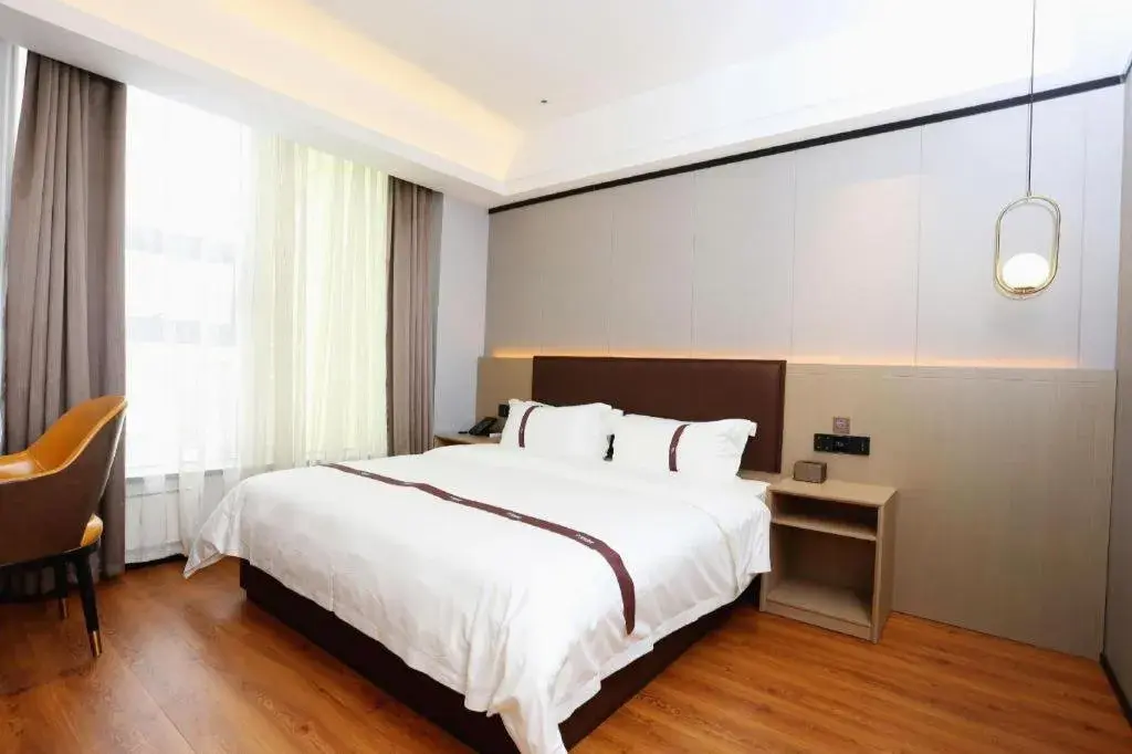 Bed in Gya Hotel Beijing Shunyi Yanjing Bridge Bed in Gya Hotel Beijing Shunyi Yanjing Bridge