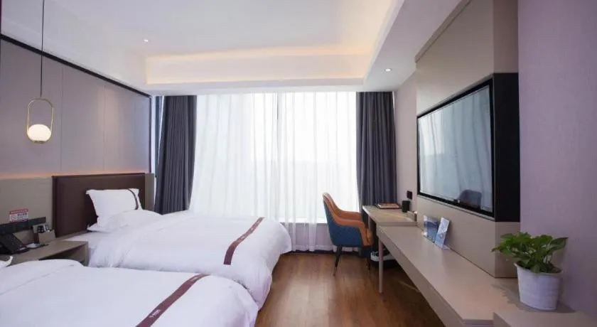Bed in Gya Hotel Beijing Shunyi Yanjing Bridge