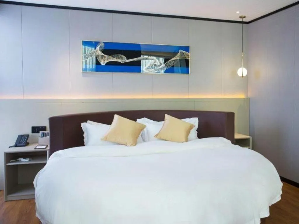 Bed in Gya Hotel Beijing Shunyi Yanjing Bridge