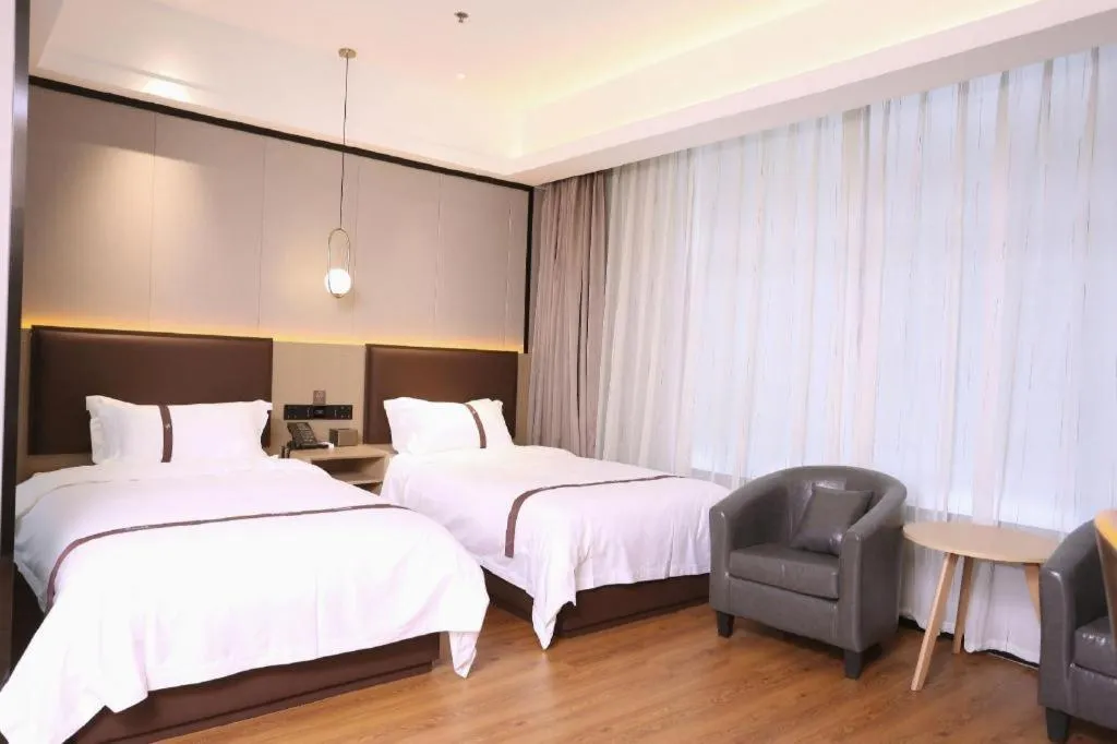 Bed in Gya Hotel Beijing Shunyi Yanjing Bridge