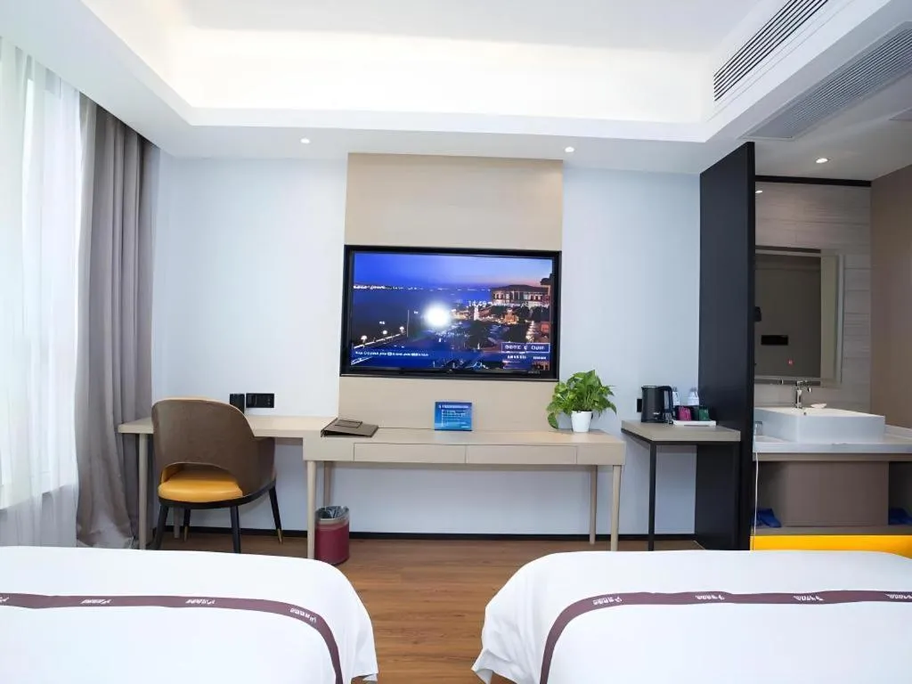 Bed in Gya Hotel Beijing Shunyi Yanjing Bridge