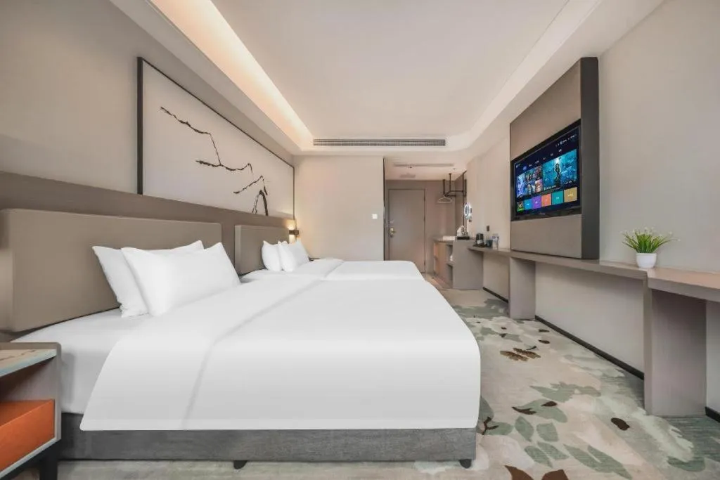 Bed in GreenTree Eastern Chongqing Yangjiaping Pedestrian Street Mixc Hotel