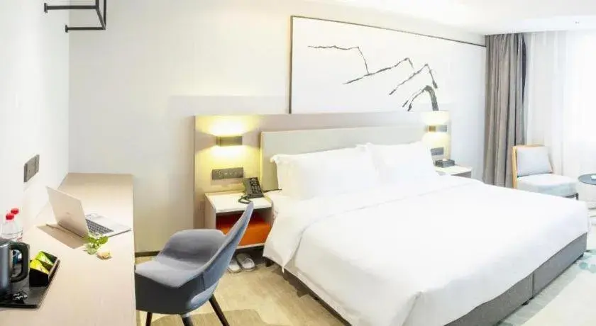 Bed in GreenTree Eastern Chongqing Yangjiaping Pedestrian Street Mixc Hotel Bed in GreenTree Eastern Chongqing Yangjiaping Pedestrian Street Mixc Hotel