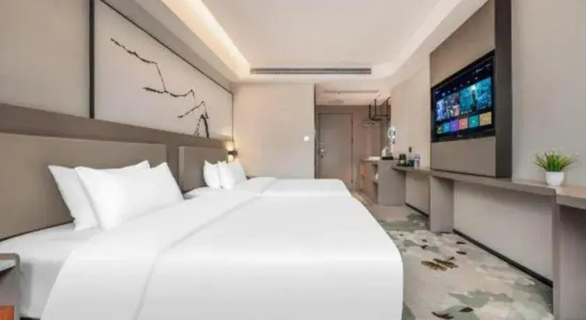 Bed in GreenTree Eastern Chongqing Yangjiaping Pedestrian Street Mixc Hotel Bed in GreenTree Eastern Chongqing Yangjiaping Pedestrian Street Mixc Hotel