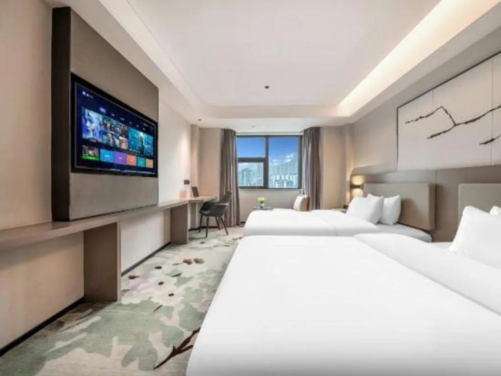 Bed in GreenTree Eastern Chongqing Yangjiaping Pedestrian Street Mixc Hotel