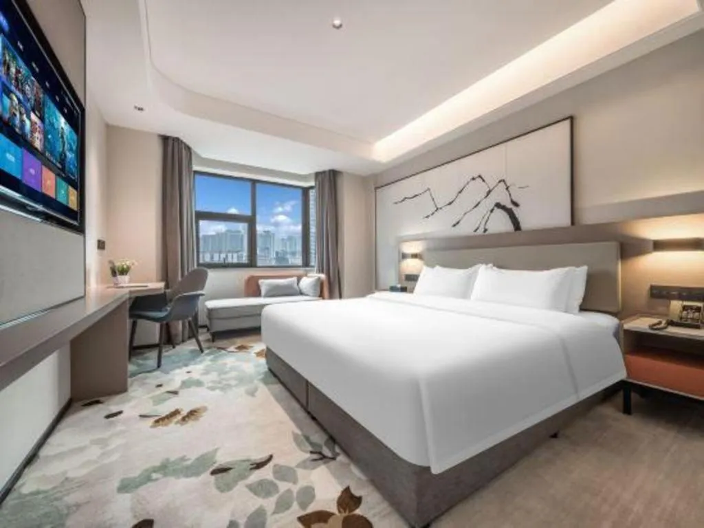 Bed in GreenTree Eastern Chongqing Yangjiaping Pedestrian Street Mixc Hotel