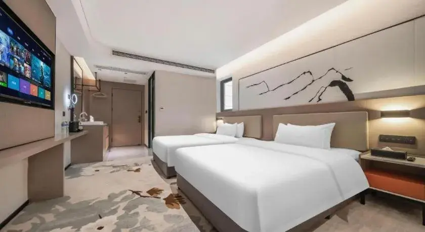 Bed in GreenTree Eastern Chongqing Yangjiaping Pedestrian Street Mixc Hotel Bed in GreenTree Eastern Chongqing Yangjiaping Pedestrian Street Mixc Hotel