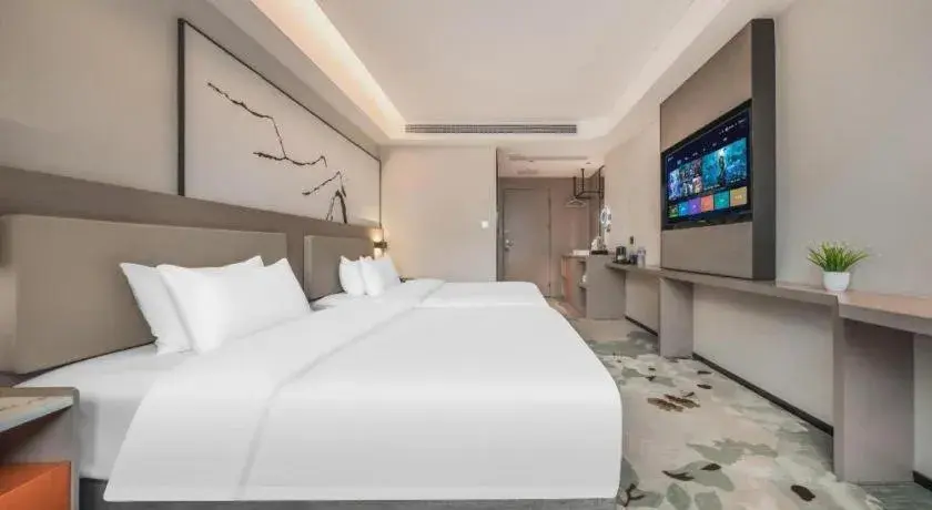 Bed in GreenTree Eastern Chongqing Yangjiaping Pedestrian Street Mixc Hotel Bed in GreenTree Eastern Chongqing Yangjiaping Pedestrian Street Mixc Hotel