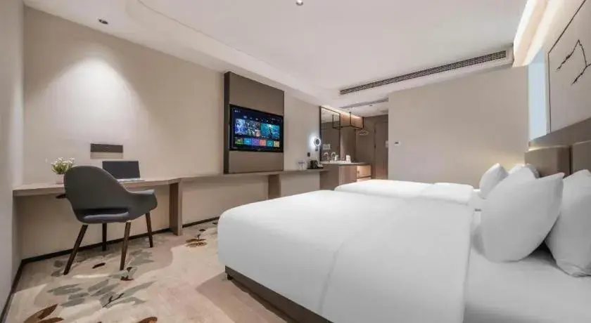 Bed in GreenTree Eastern Chongqing Yangjiaping Pedestrian Street Mixc Hotel Bed in GreenTree Eastern Chongqing Yangjiaping Pedestrian Street Mixc Hotel
