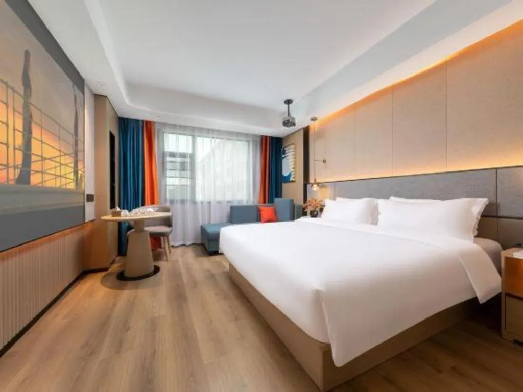 Bed in Gya Hotel Zhuhai International Airport New Town