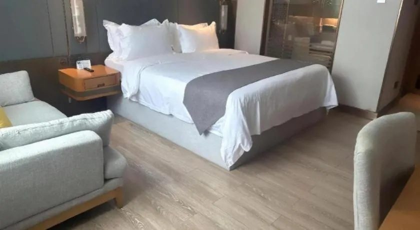Bed in Gya Hotel Zhuhai International Airport New Town