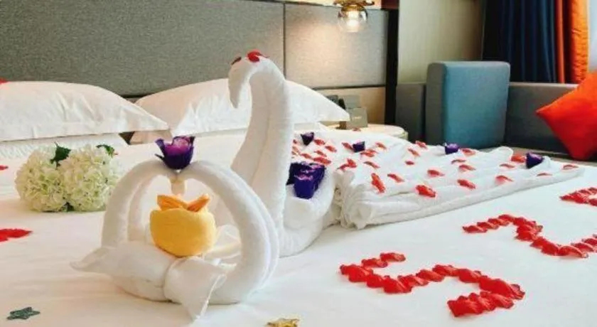 Bed in Gya Hotel Zhuhai International Airport New Town