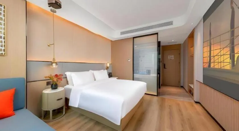 Bed in Gya Hotel Zhuhai International Airport New Town