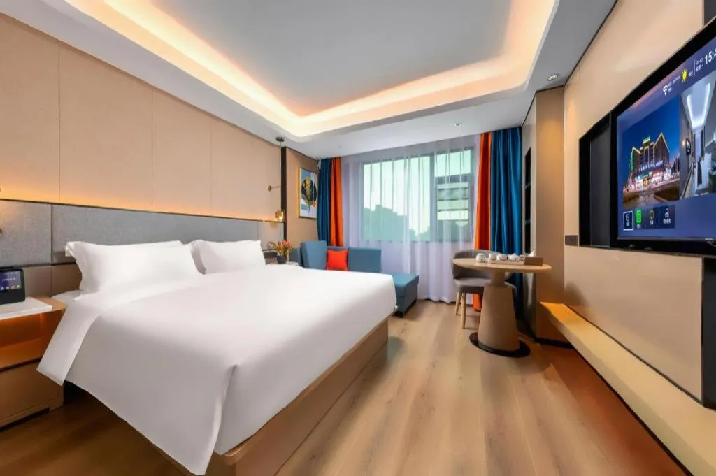 Bed in Gya Hotel Zhuhai International Airport New Town