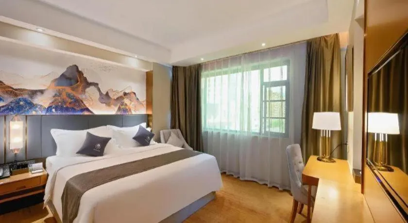 Bed in Gya Hotel Zhuhai International Airport New Town