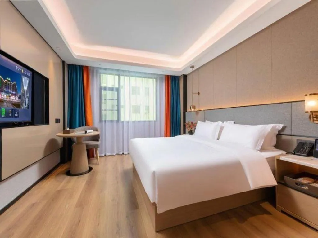 Bed in Gya Hotel Zhuhai International Airport New Town