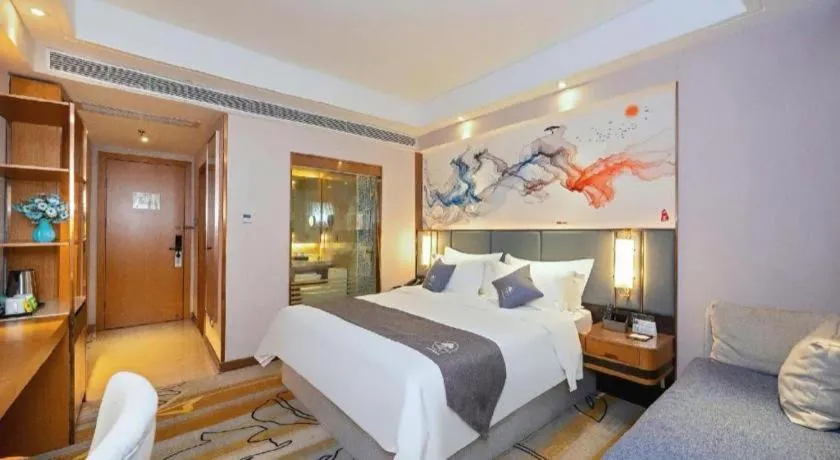 Bed in Gya Hotel Zhuhai International Airport New Town