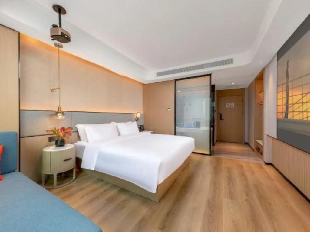 Bed in Gya Hotel Zhuhai International Airport New Town