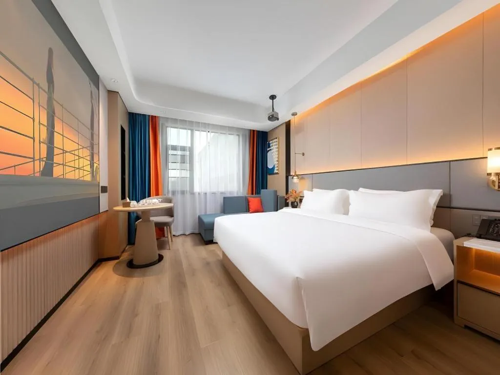 Bed in Gya Hotel Zhuhai International Airport New Town