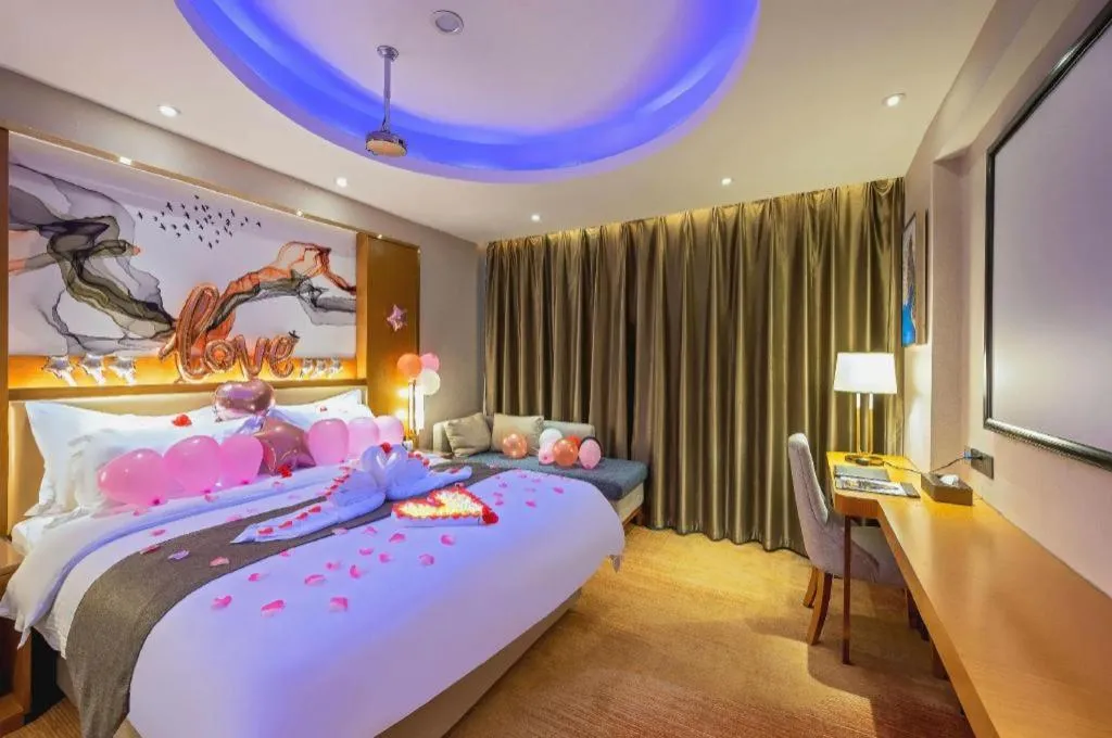 Bed in Gya Hotel Zhuhai International Airport New Town