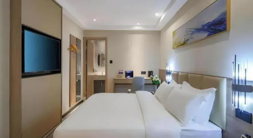 Bed in Green Tree Inn Nanjing Xinjiekou Wangfu Avenue Bed in Green Tree Inn Nanjing Xinjiekou Wangfu Avenue